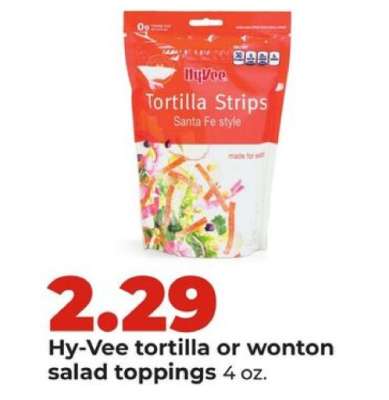 Hy-Vee tortilla or wonton salad toppings