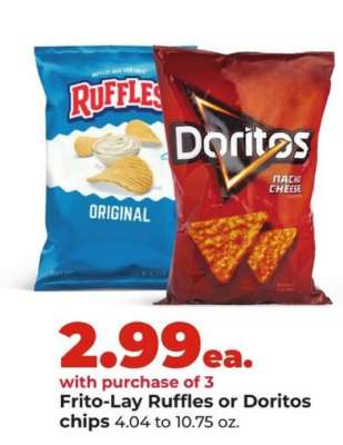Frito-Lay Ruffles or Doritos chips