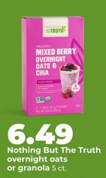 Nothing But The Truth overnight oats or granola