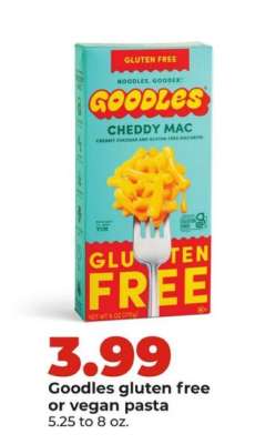 Goodles gluten free or vegan pasta