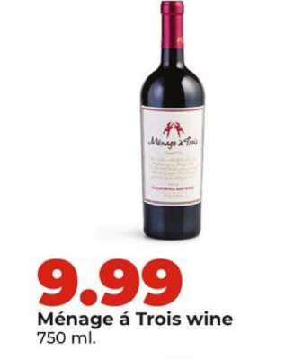 Ménage á Trois wine