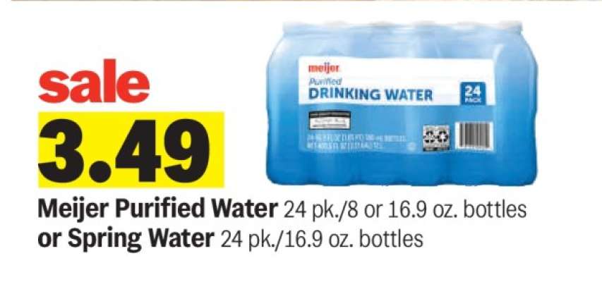 Meijer Purified Water or Spring Water