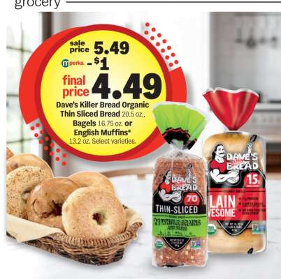 Dave's Killer Bread Organic Thin Sliced Bread, Bagels, or English Muffins