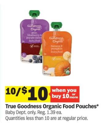 True Goodness Organic Food Pouches*