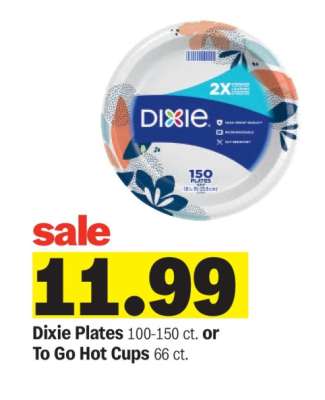 Dixie Plates or To Go Hot Cups