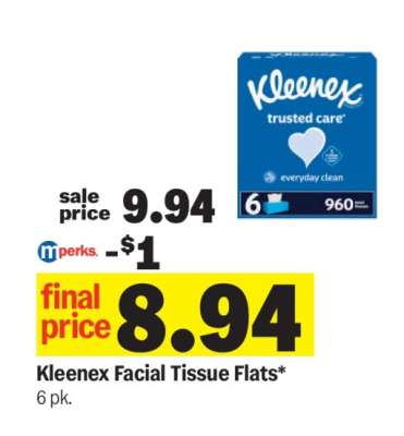 Kleenex Facial Tissue Flats