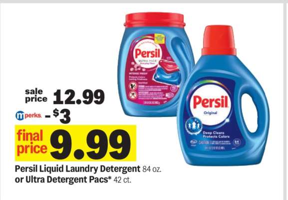 Persil Liquid Laundry Detergent or Ultra Detergent Pacs