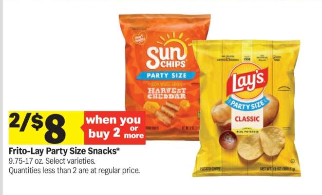 Frito Lay Party Size Snacks