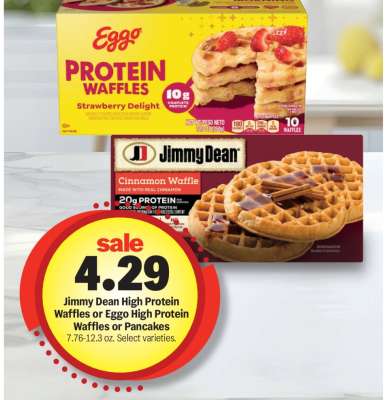 Jimmy Dean High Protein Waffles or Eggo High Protein Waffles or Pancakes