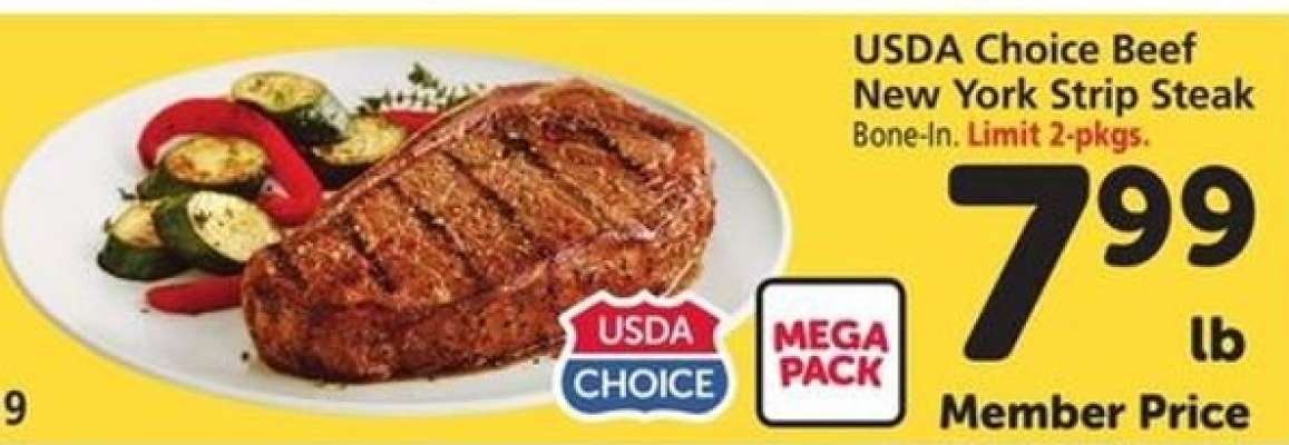 USDA CHOICE Beef New York Strip Steak