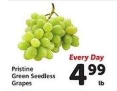 Pristine Green Seedless Grapes