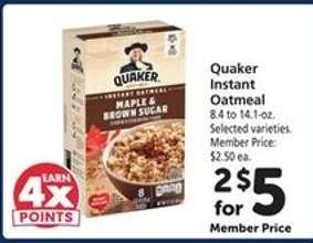 Quaker Instant Oatmeal