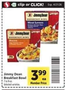 Jimmy Dean Breakfast Bowl