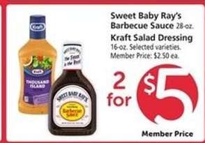 Sweet Baby Ray's Barbecue Sauce & Kraft Salad Dressing