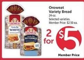 Oroweat Variety Bread
