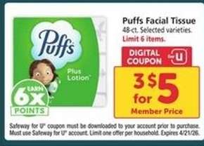 Puffs Facial Tissue*