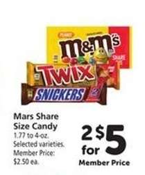 Mars Share Size Candy