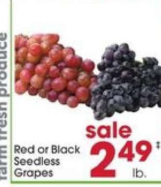 Red or Black Seedless Grapes
