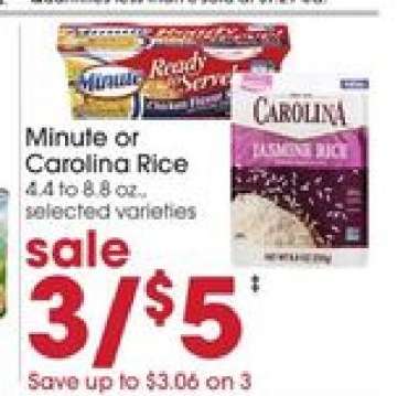 Minute or Carolina Rice