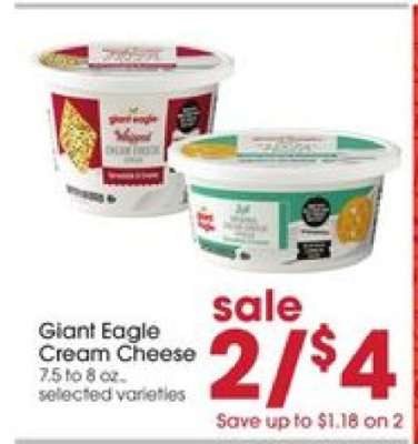 Giant Eagle Cream Cheese