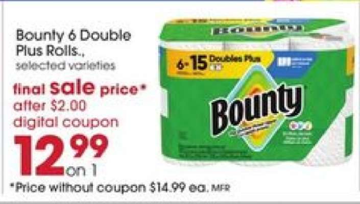 Bounty 6 Double Plus Rolls