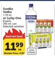 Svedka Vodka or Lucky One