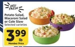 Potato Salad, Macaroni Salad or Cole Slaw