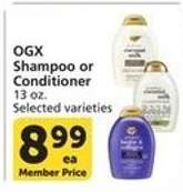 OGX SHAMPOO OR CONDITIONER