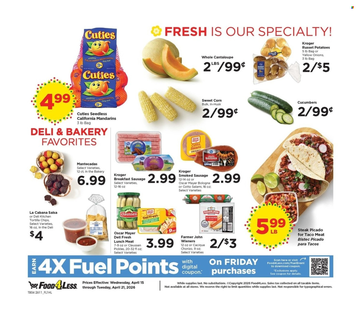 Food 4 Less ad - 04/15/2026 - 04/21/2026. Page 4