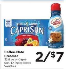 Coffee-Mate Creamer or Capri-Sun