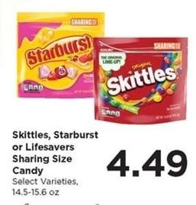 Skittles, Starburst or Lifesavers Sharing Size Candy