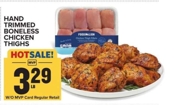 Hand Trimmed Boneless Chicken Thighs