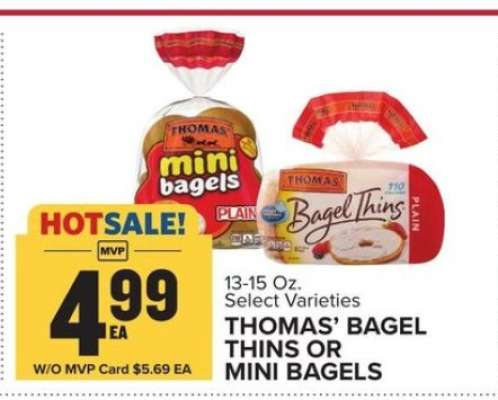 THOMAS’ BAGEL THINS OR MINI BAGELS