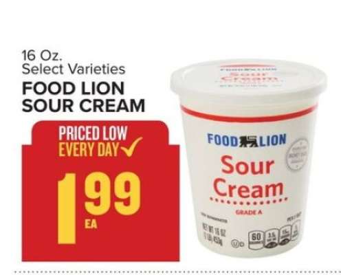 Food Lion Sour Cream