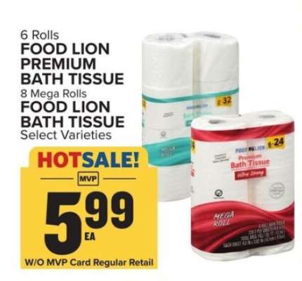 FOOD LION PREMIUM BATH TISSUE
