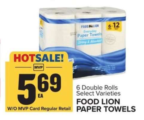 FOOD LION PAPER TOWELS