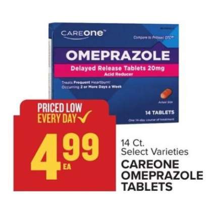 CAREONE OMEPRAZOLE TABLETS