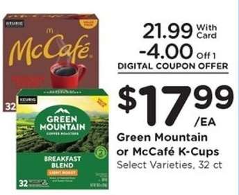 Green Mountain or McCafé K-Cups