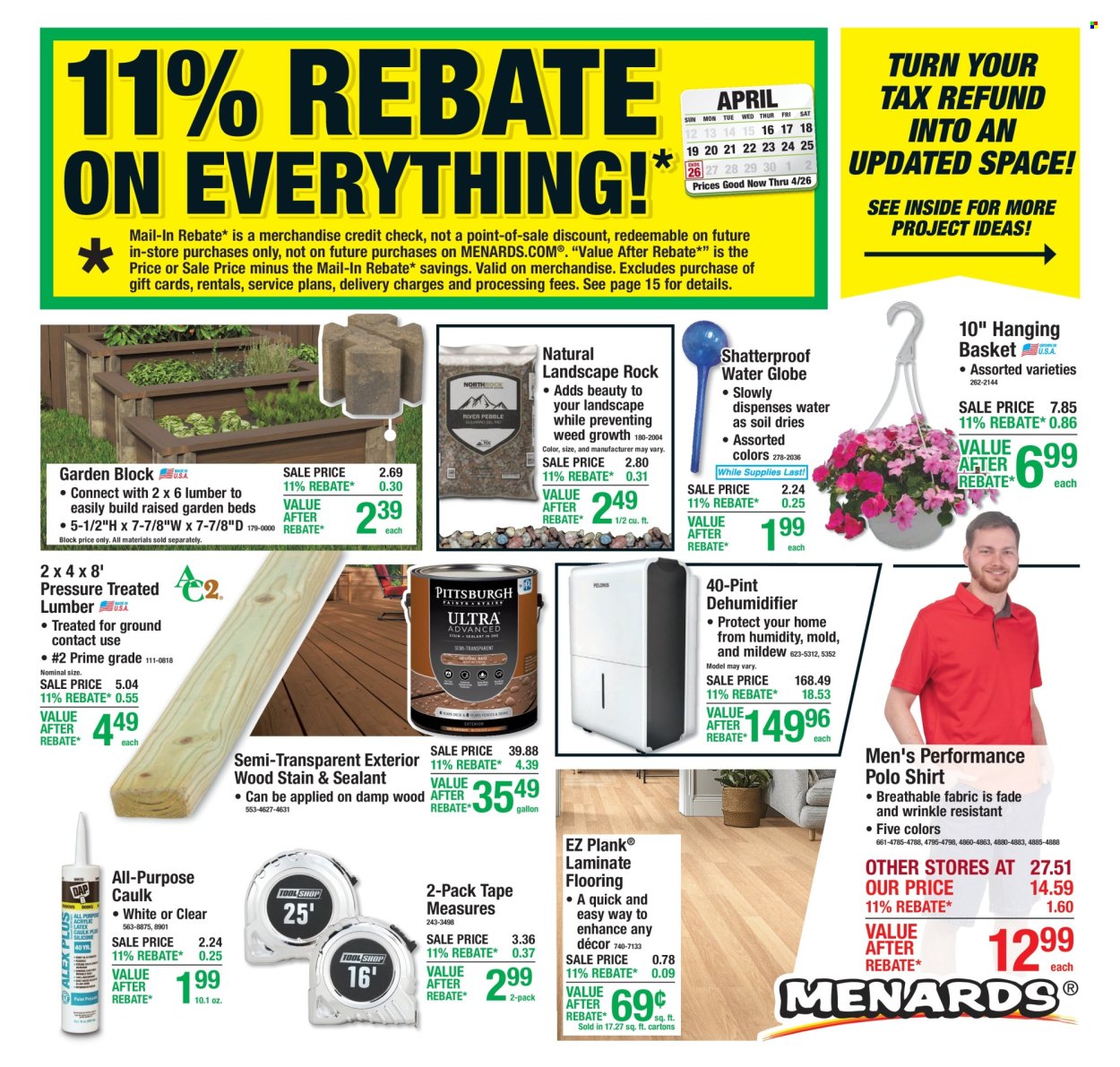 Menards ad - 04/16/2026 - 04/26/2026. Page 1