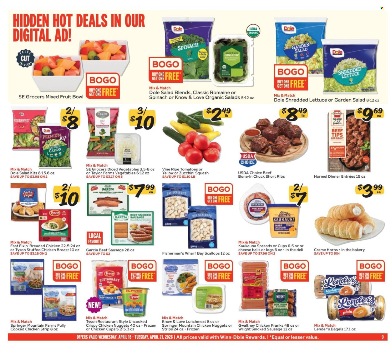 Winn Dixie ad - 04/15/2026 - 04/21/2026. Page 9