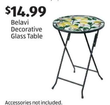 Belavi Decorative Glass Table