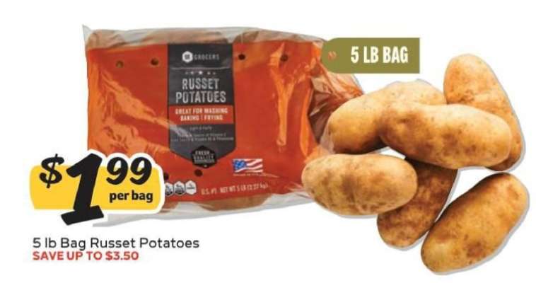 5 lb Bag Russet Potatoes