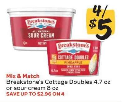 Breakstone's Cottage Doubles or Sour Cream