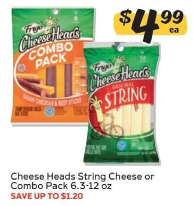 Cheese Heads String Cheese or Combo Pack
