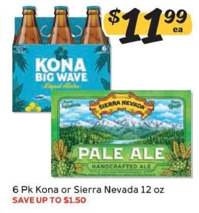 6 Pk Kona or Sierra Nevada 12 oz