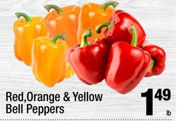 Red, Orange & Yellow Bell Peppers