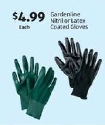 Gardenline Nitril or Latex Coated Gloves