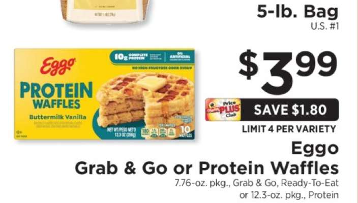 Eggo Grab & Go or Protein Waffles