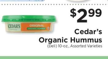 Cedar’s Organic Hummus