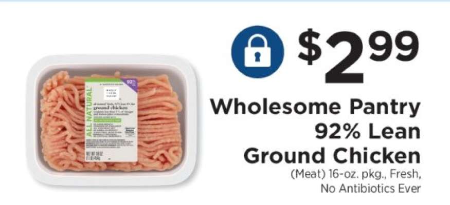 Wholesome Pantry 92% Lean Ground Chicken
